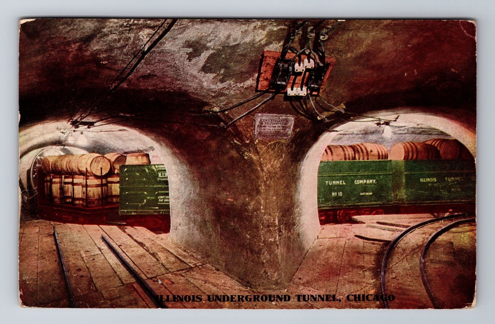Chicago IL-Illinois, Illinois Underground Tunnel, Vintage c1911 Postcard