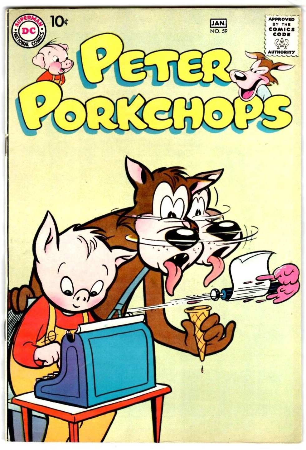 Peter Porkchops No. 59 (8.0) D.C. 1/1959 Early Silver-Age 🐖🐷🐽 10c