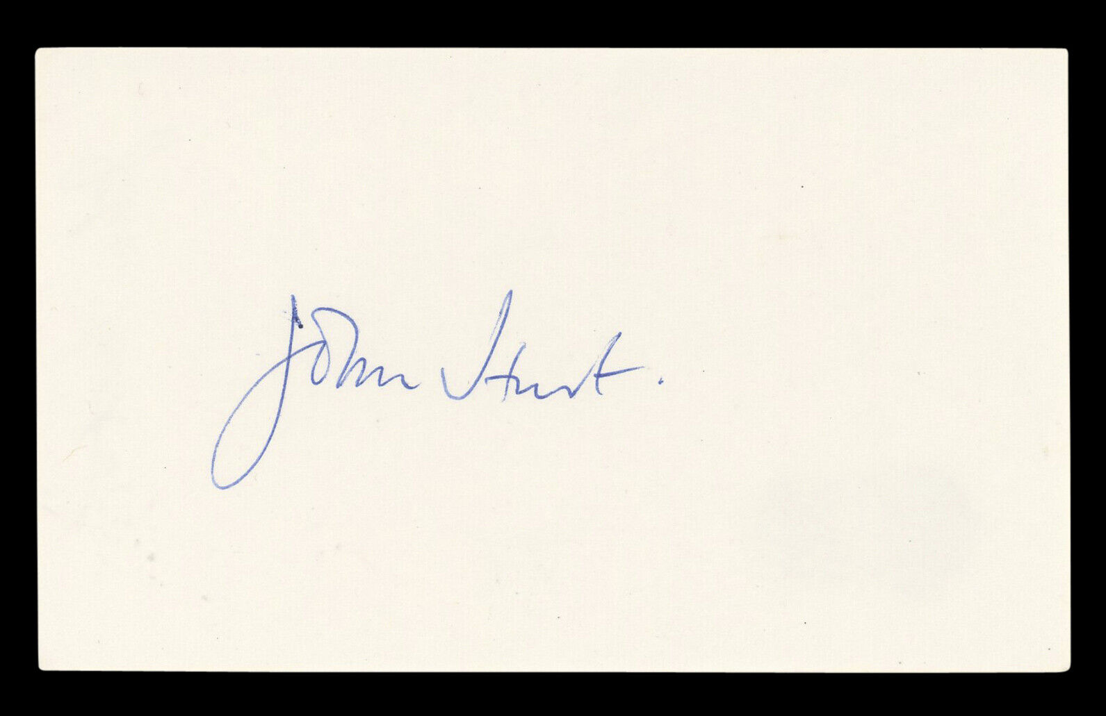 John Hunt Authentic Signed 3x5 Index Card Autographed BAS #BL96695