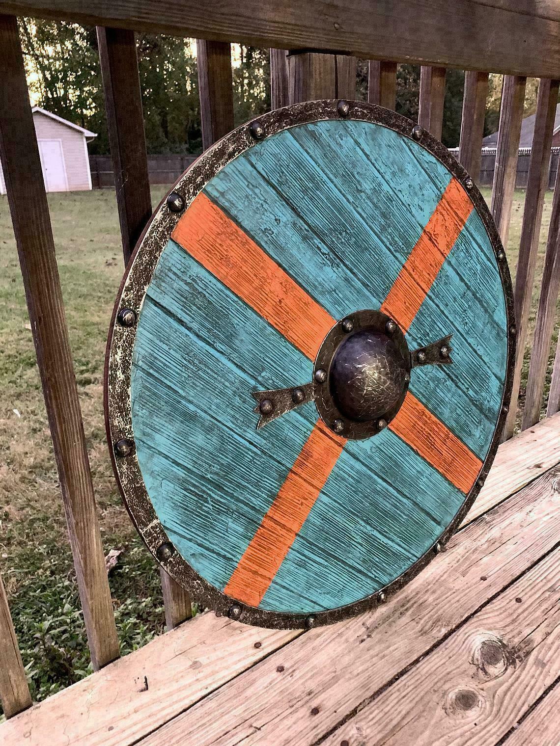 Medieval Viking Shield Authentic Rollo Battle worn Vintage Handmad Maritime Gift