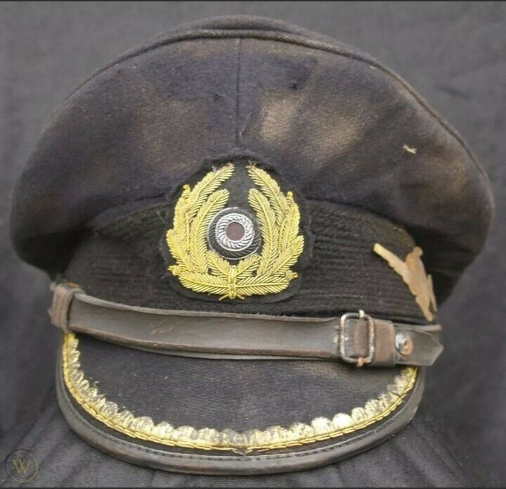 GERMAN WWII WW2 NAVY BLUE KRIEGSMARINE NAVY OFFICER CAP HAT U-96