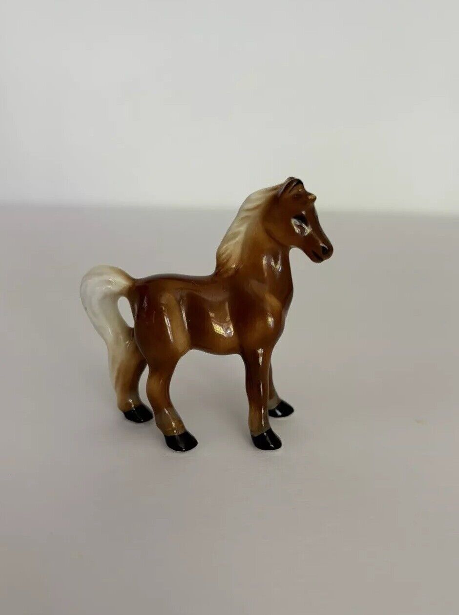 Vintage Miniature Bone China Standing Horse 2.5\
