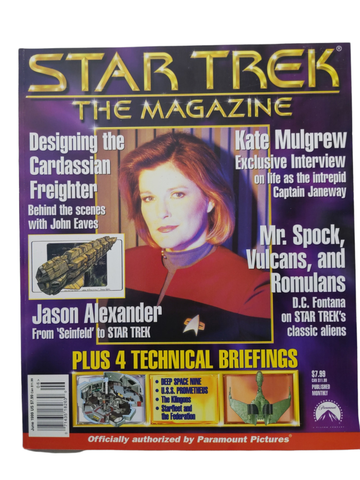 Star Trek The Magazine June 1999 Kate Mulgrew DC Fontana John Eaves