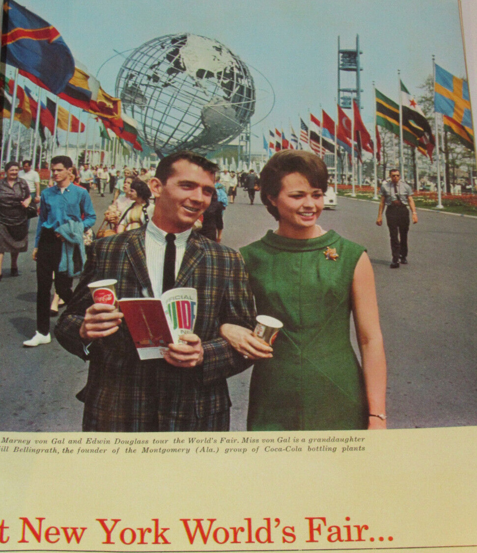 VINTAGE 1964 COCA-COLA BOTTLER MAGAZINE WORLD\'S FAIR ISSUE COKE ADVERTISING