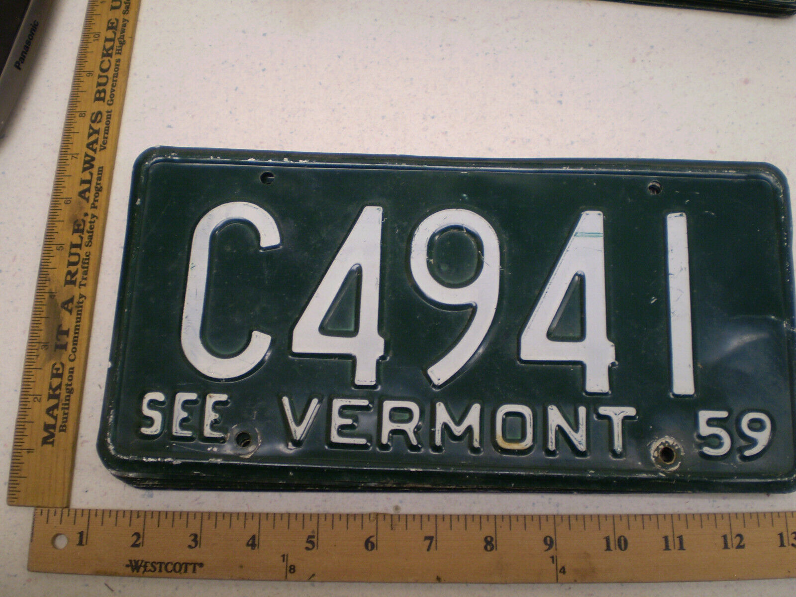 1959 59 VERMONT VT LICENSE PLATE C4941