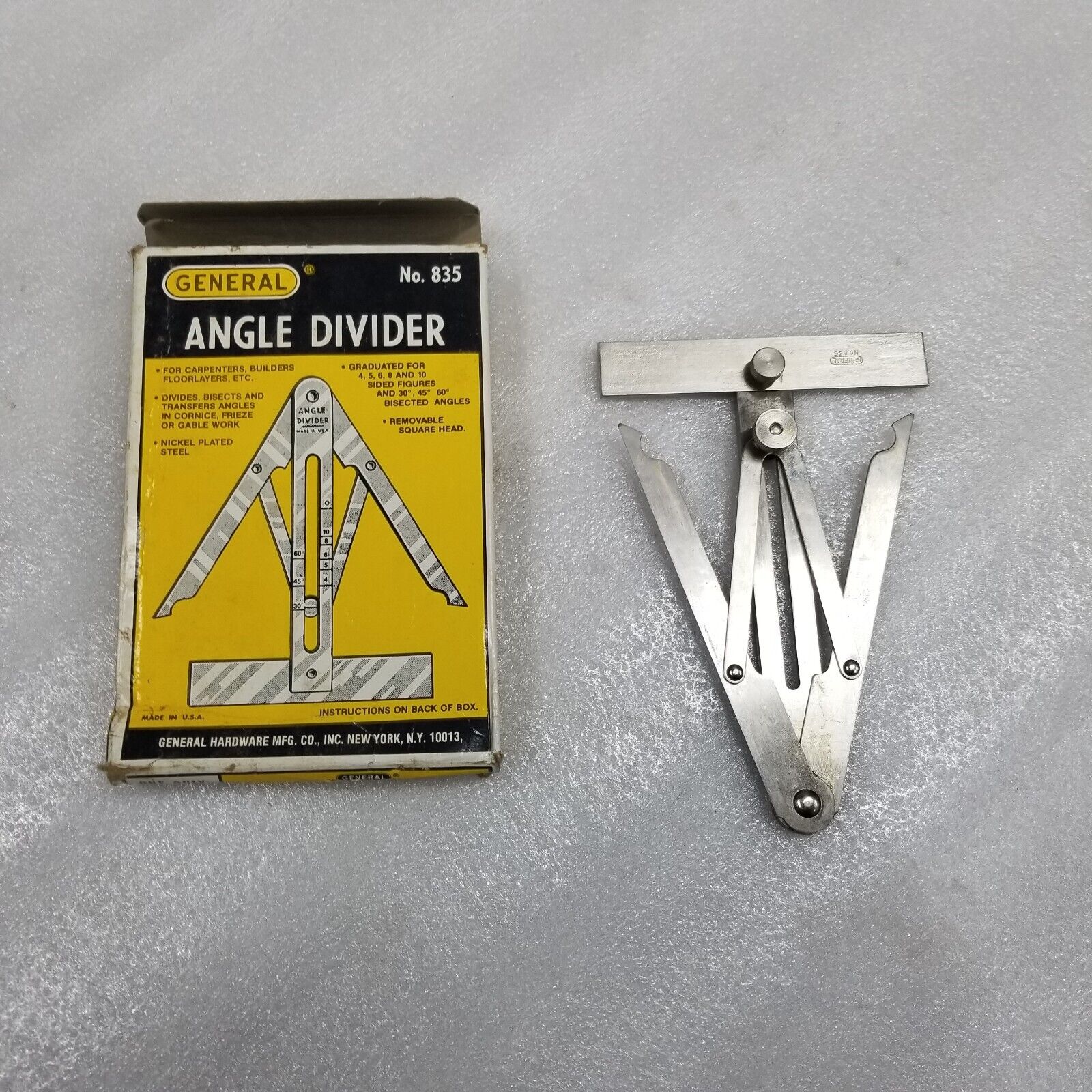 Vintage General Tools No. 835 Angle Divider