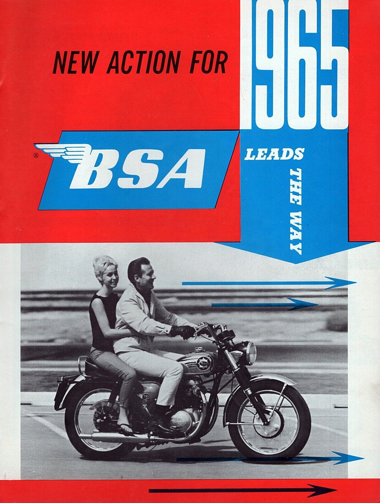 1965 BSA Motorcycles Original Color Brochure Lightning Hornet Cyclone Royal Star