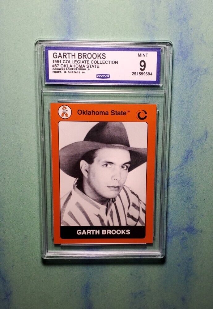 Graded Mint 9 Rookie 1991 Collegiate Collection GARTH BROOKS