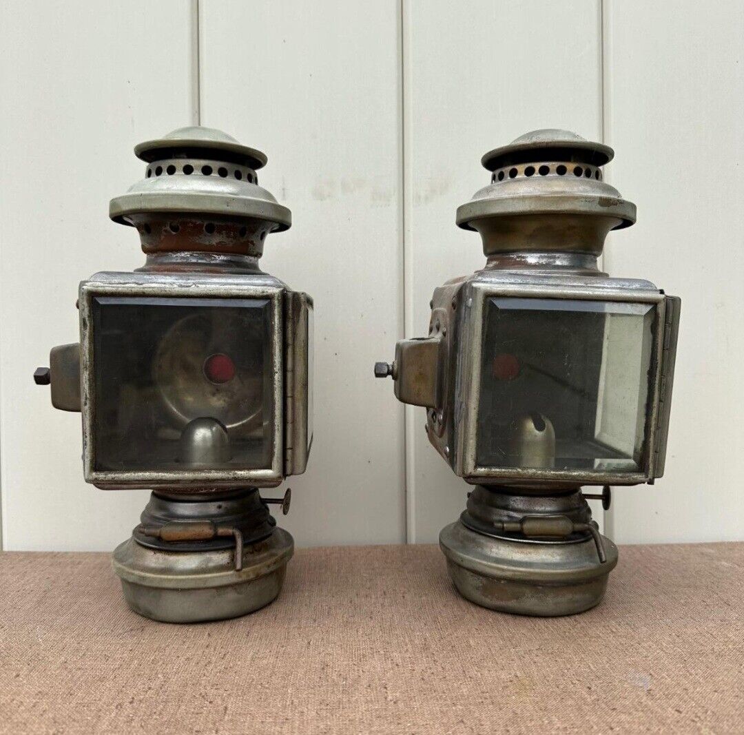 Pair Of Antique Ford Model T Carriage/Cowel Lamps