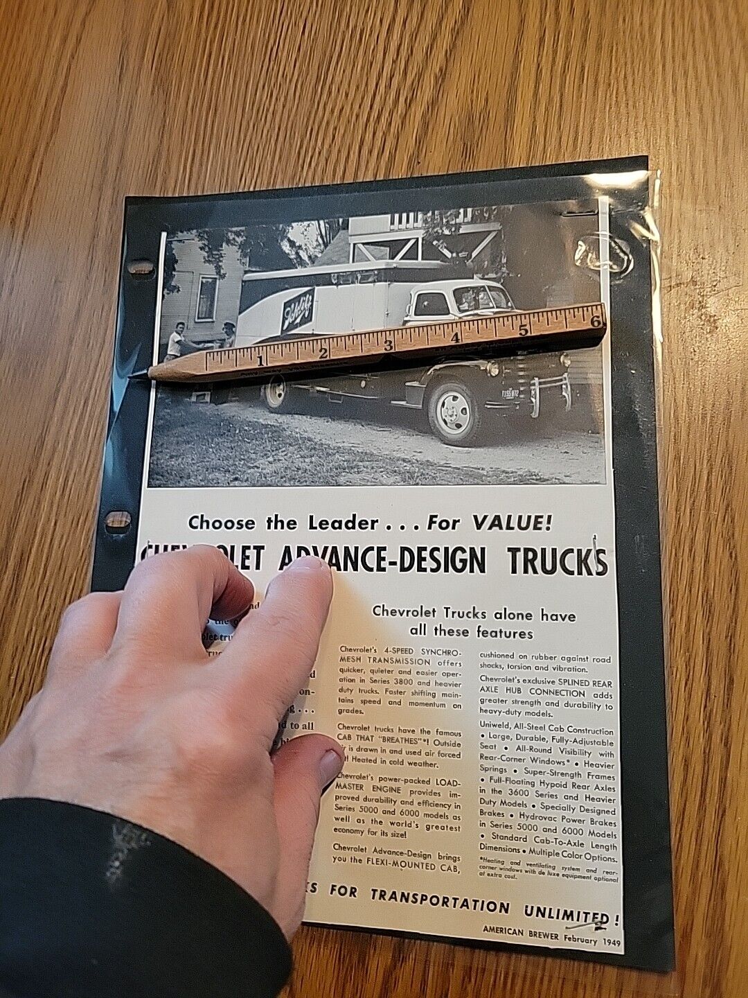 (VTG) 1949 Schlitz Beer Delivery Truck Photo Voegler Distributing Indiana 