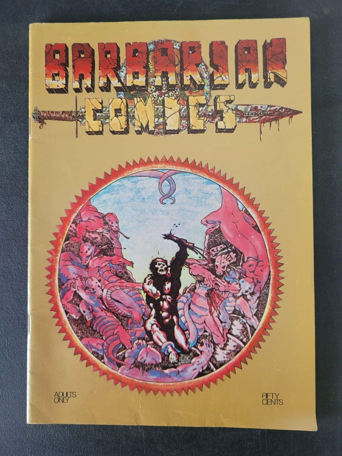 BARBARIAN COMICS #2 BOB SIDEBOTTOM 1973 HALE HAN COVER ART INDY CLASSIC