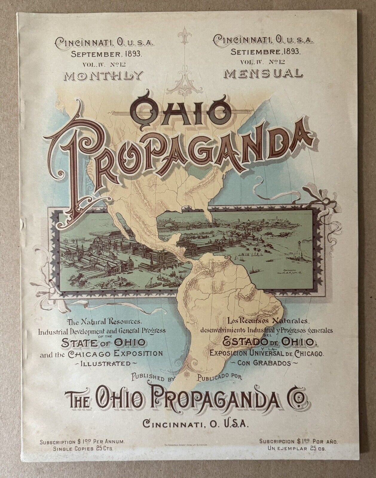 Rare 1893 Booklet OHIO PROPAGANDA Great Ads Farm Traction Engines Plows Tools