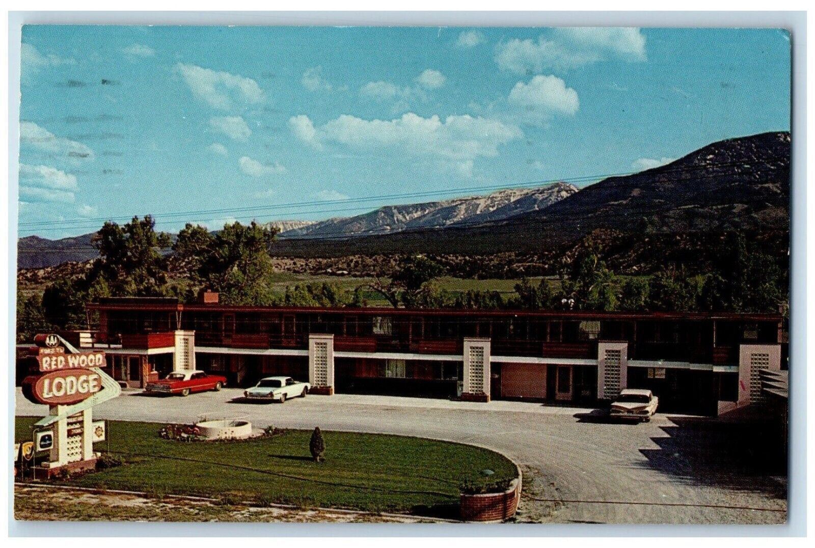 1972 View Of Red Wood Lodge Cars Salida Colorado CO Posted Vintage Postcard