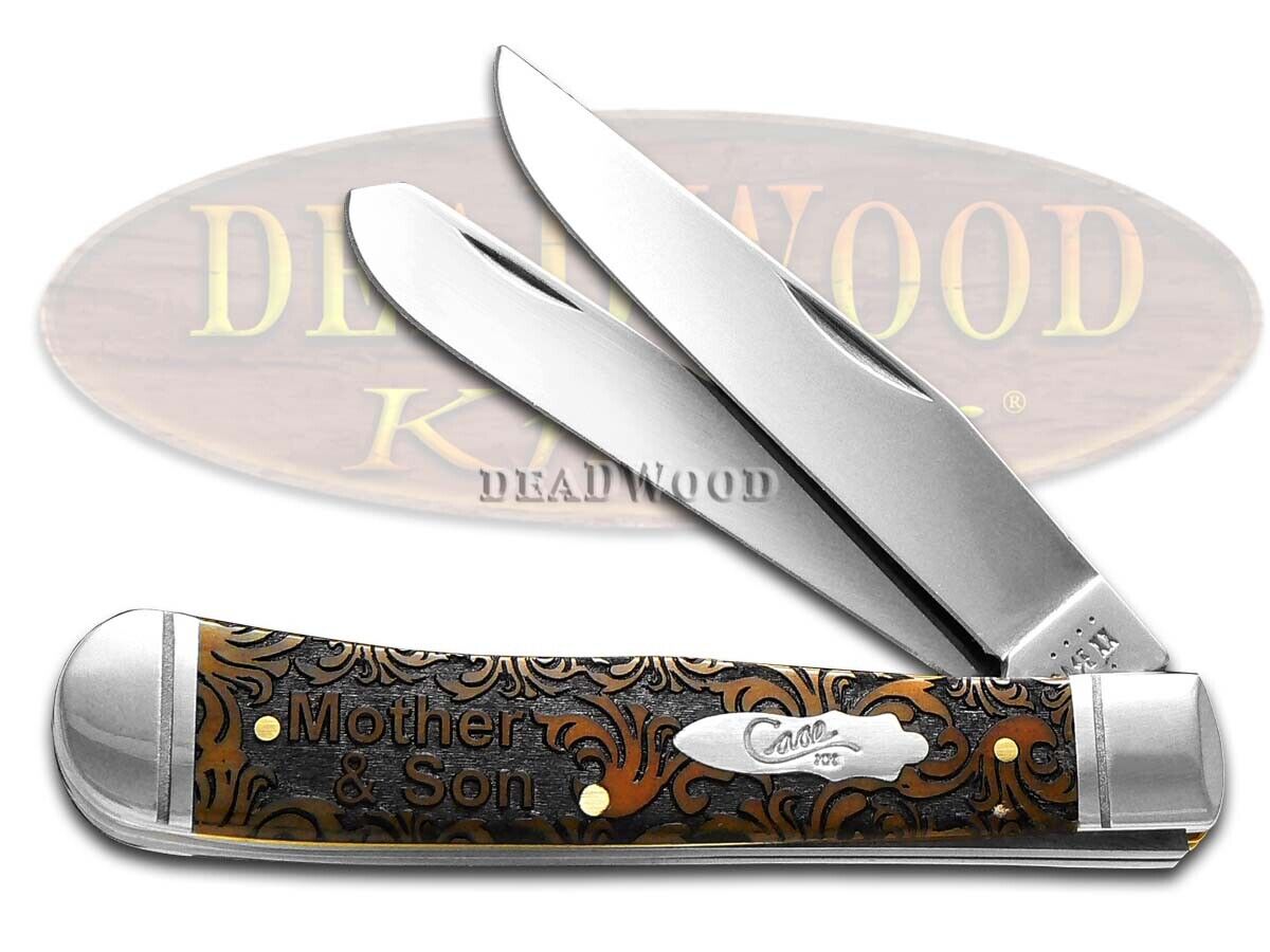 Case xx Knives Mother & Son Antique Bone Trapper 1/500 Stainless Pocket Knife