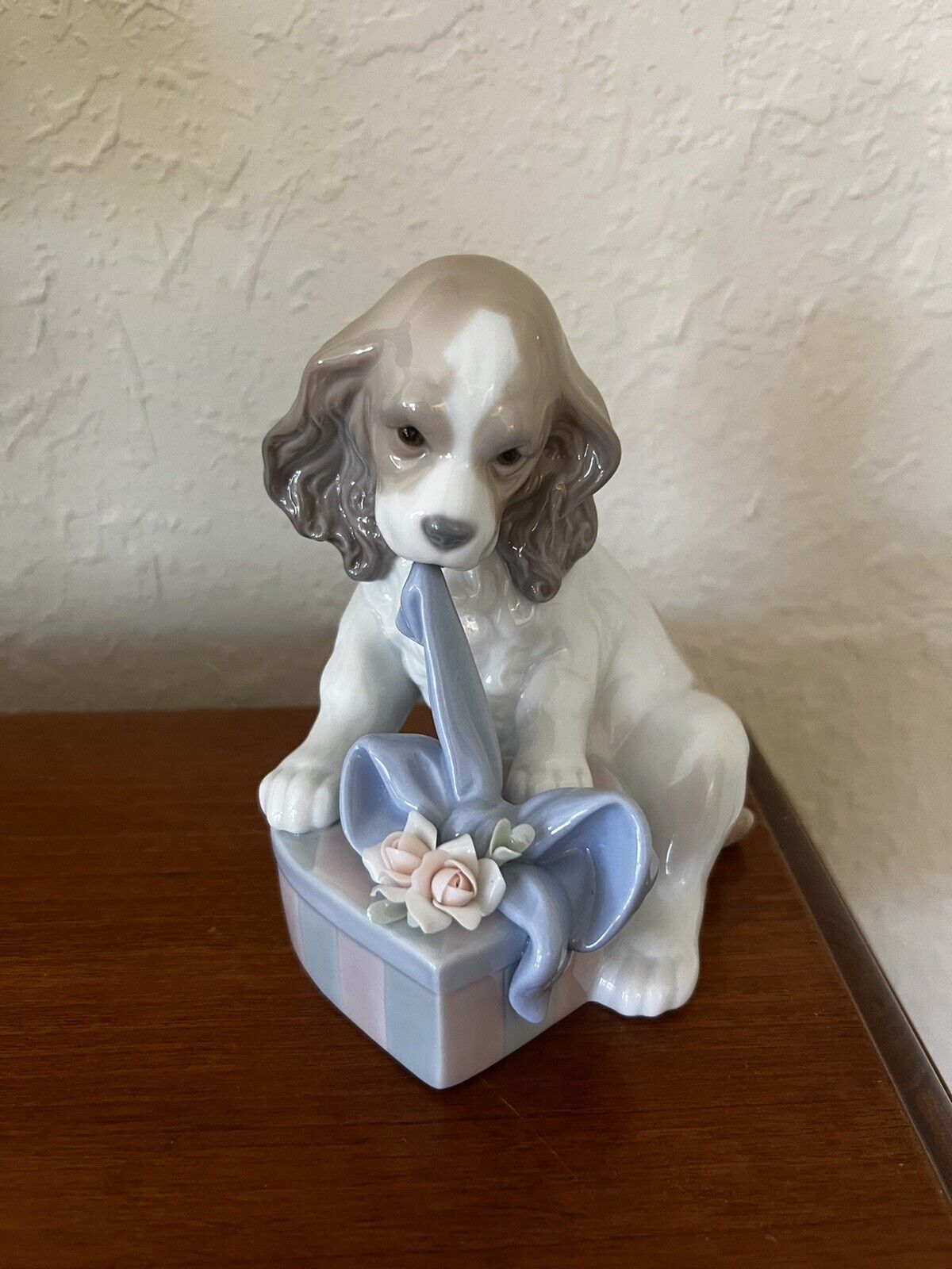 lladro figurines collectibles.  Porcelain Can’t Wait Dog Figurine.