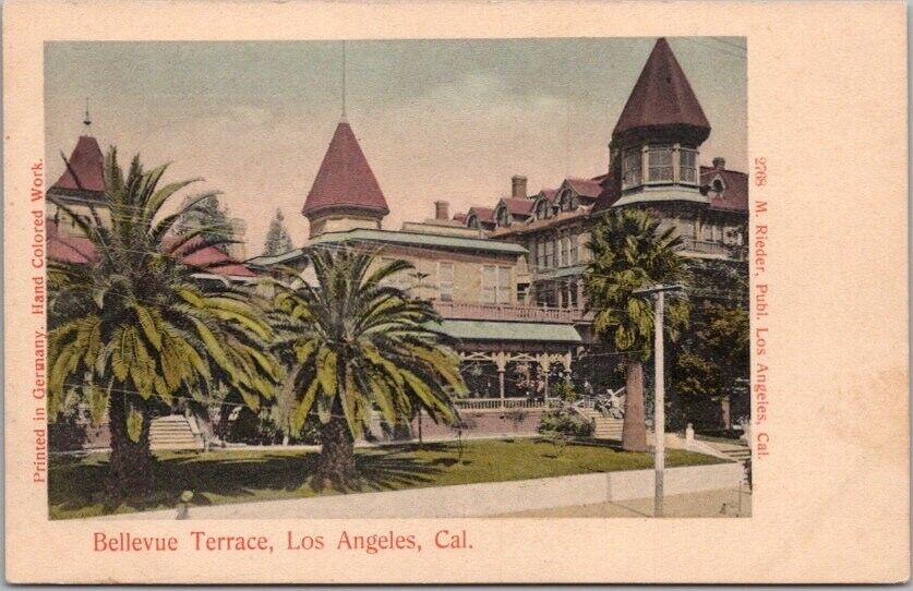 c1900s LOS ANGELES Calif. Hand-Colored Postcard 