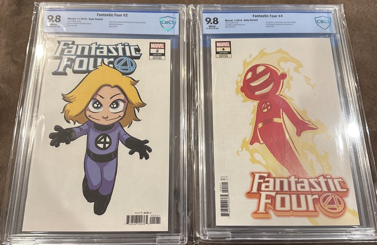 Skottie Young Graded Set  Fantastic Four # 2 & 4; Both Graded 9.8 By CBCS