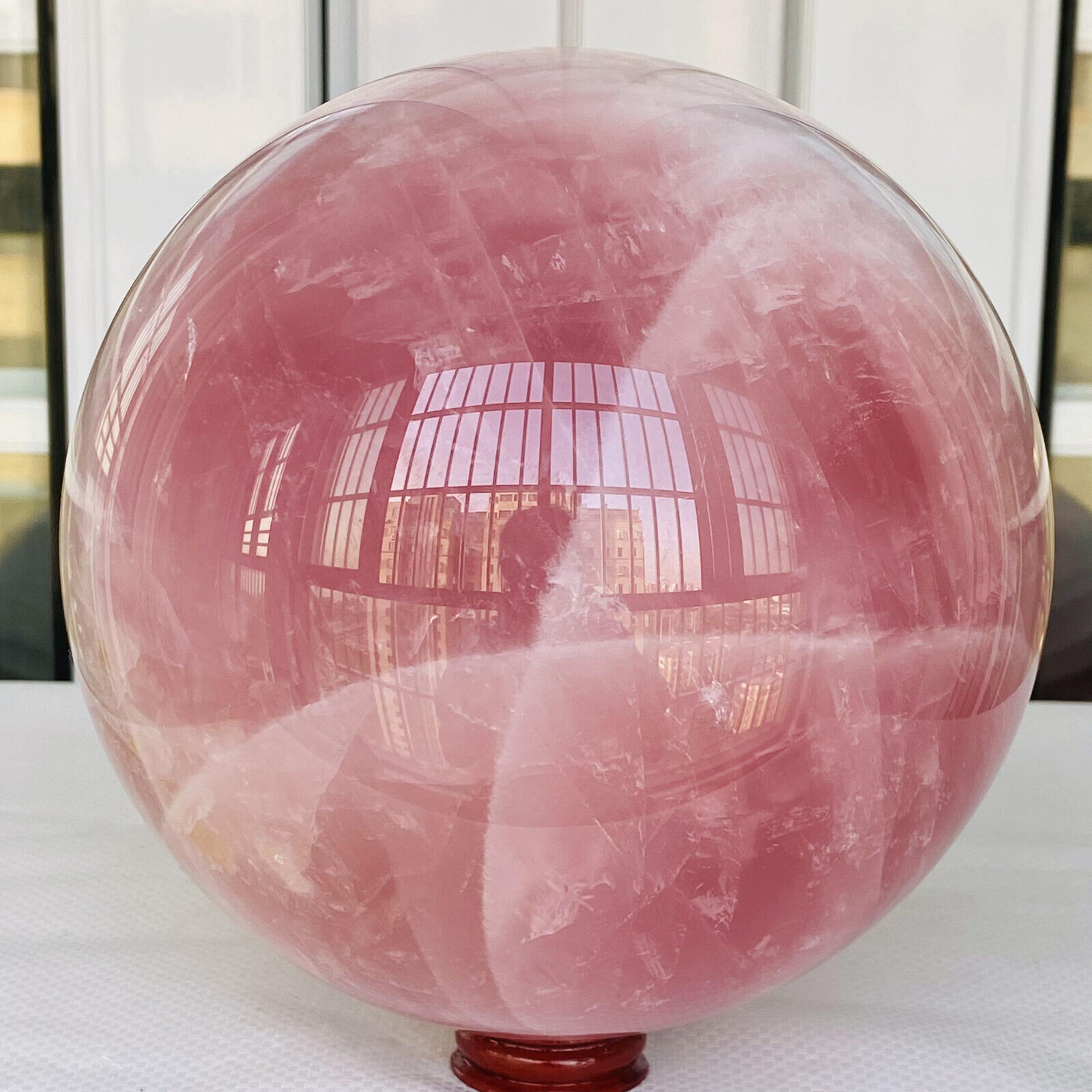 6220g Natural Pink Rose Quartz Sphere Crystal Ball Reiki Healing