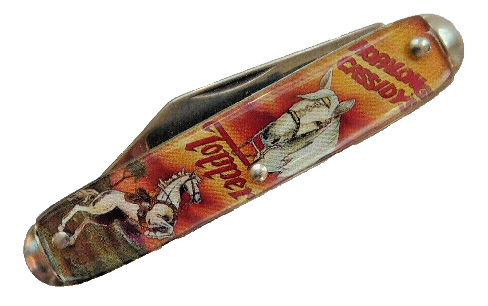 Vintage Hopalong Cassidy and  Topper Folding 1 Blade Pocketknife - KN-18