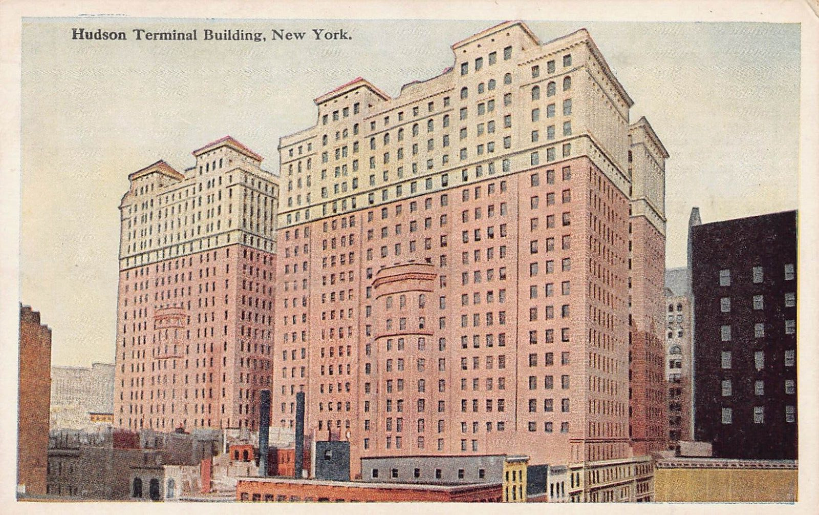 Hudson Terminal Building, Manhattan, New York City, Early Postcard, Unused