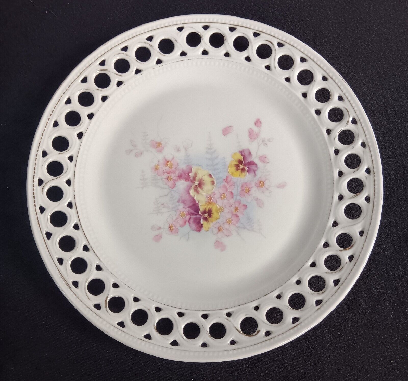 Vintage Decorative Glass Porcelain Plate