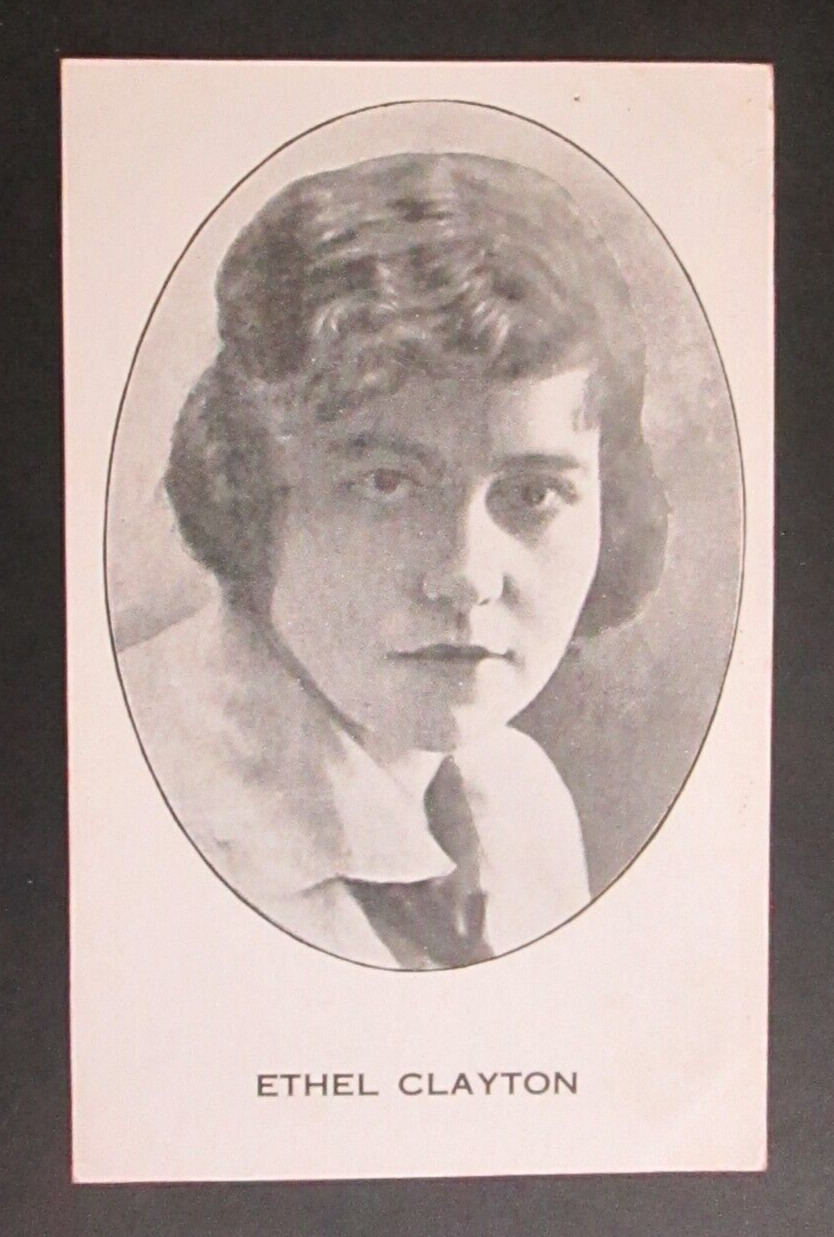 Ethel Clayton Silent Screen Actress Blank Back Postcard Sized Read Descr.