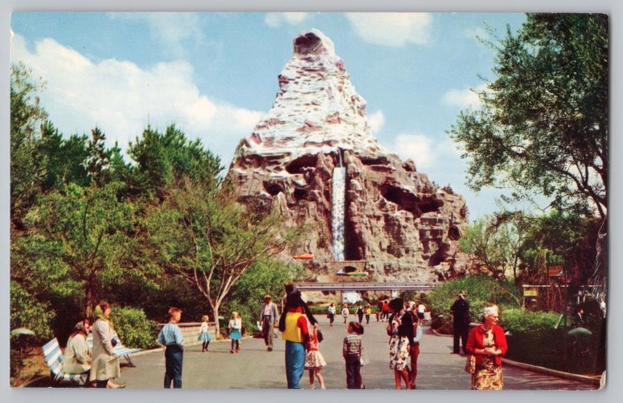 Disney Matterhorn Mountain Disneyland. Vintage Post Card. Unposted