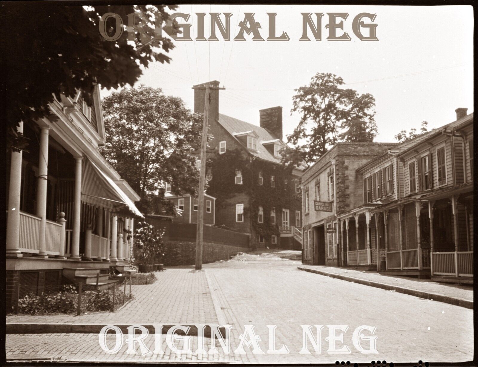1910s Photo Negatives (2) Annapolis Maryland OLD BRICE HOUSE Martin Street 1915