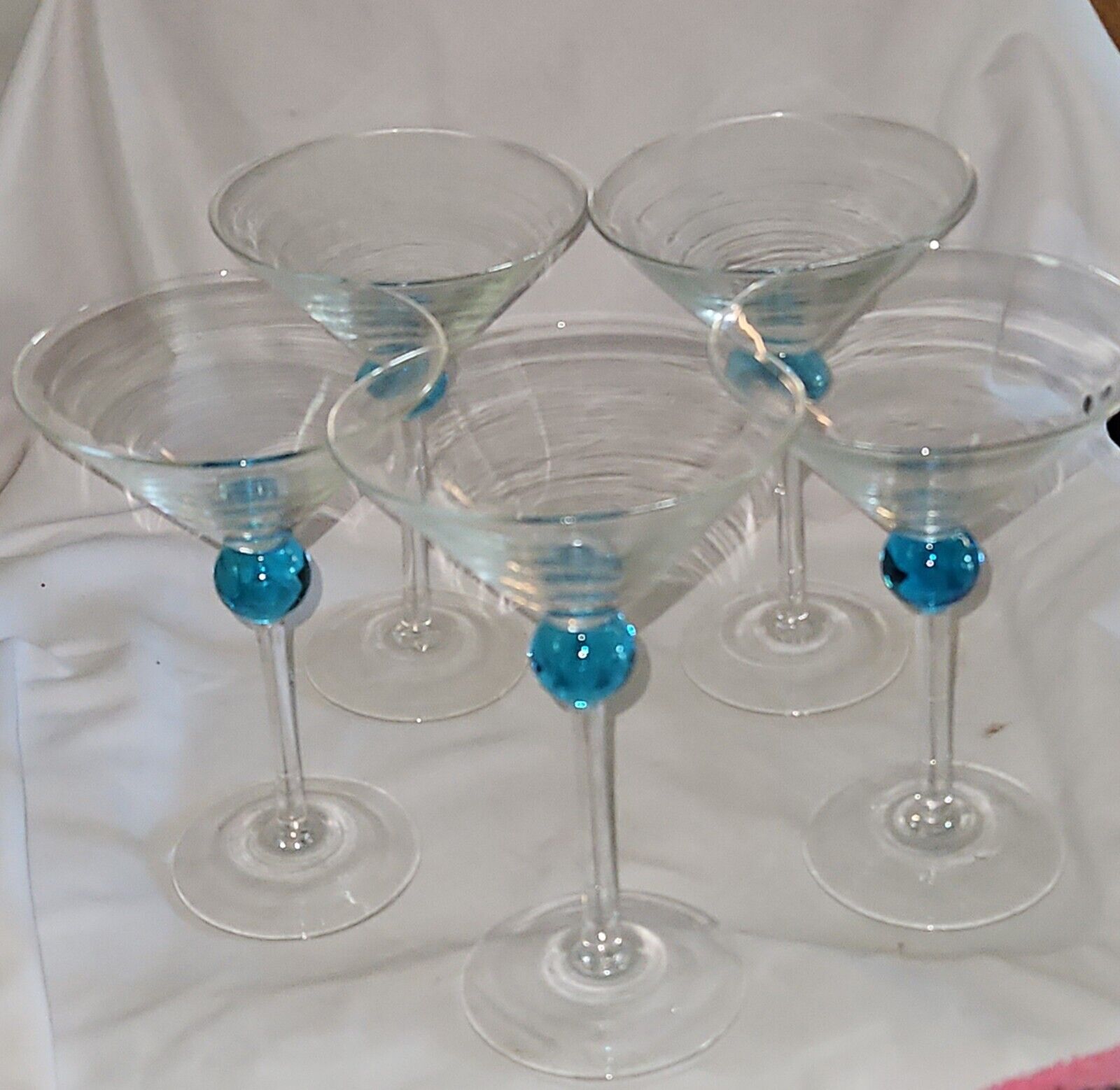 vintage bombay sapphire martini  Set Of 5 Glasses