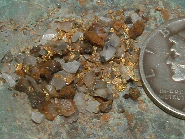 NATURAL GOLD AND QUARTZ CONCENTRATES .79 GRAM CALIFORNIA MOTHER LODE GOLD