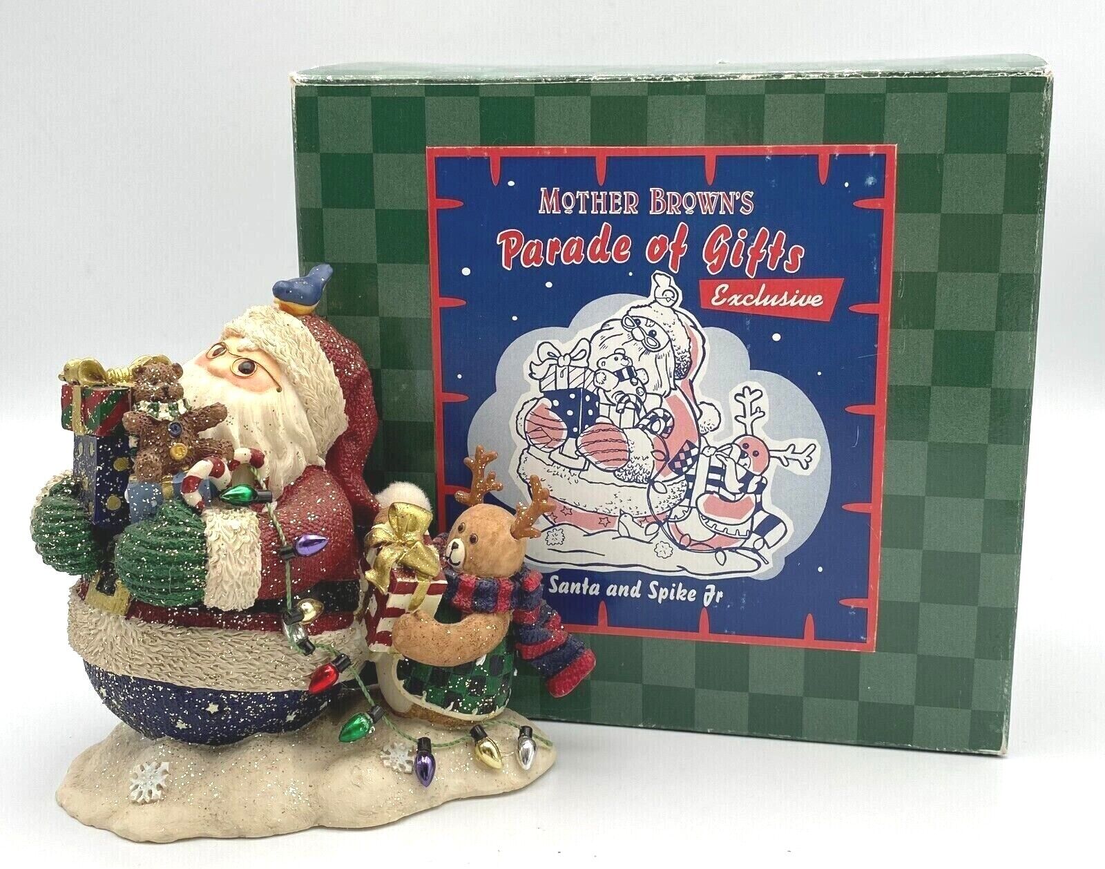 Vintage Coynes Mother Browns Parade of Gifts Santa & Spike Jr Christmas Figurine