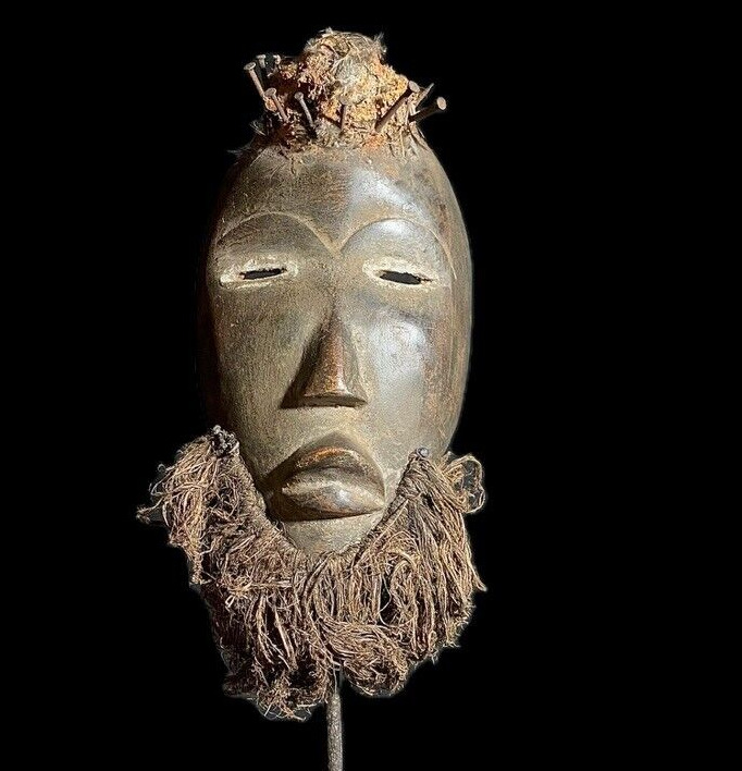 African Tribal Face Mask African dan Home Décor mask tribal art Dan Tank -8332