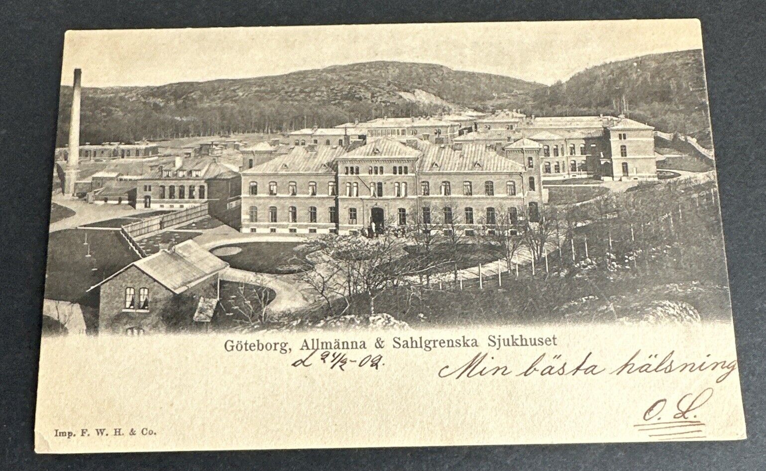 Vintage Postcard:  SWEDEN GÖTEBORG, ALLMANNA SAHLGRENSKA SJUKHUSET
