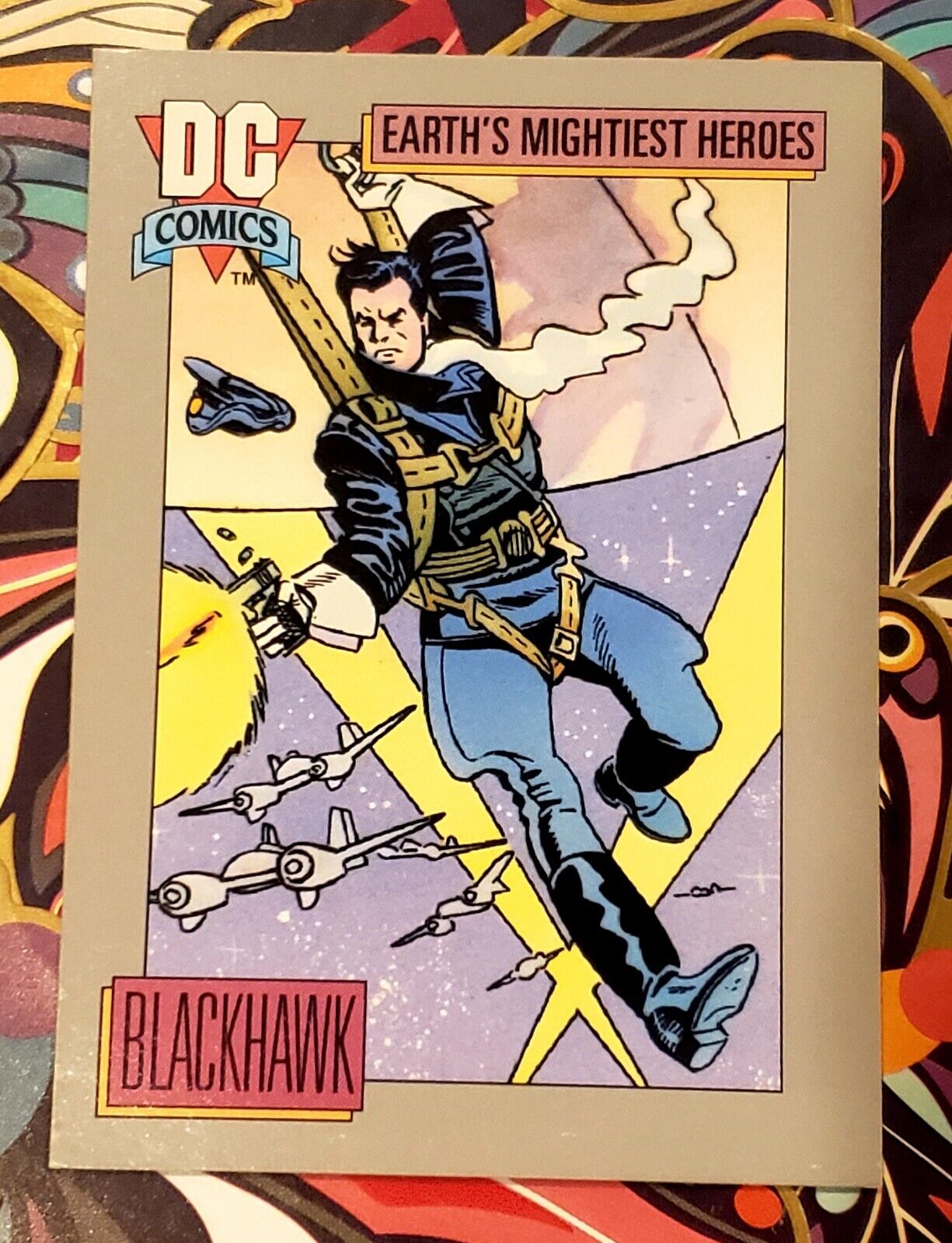 1991 Impel DC Comics Cosmic Card 1992 S1 Earth\'s Mightiest Heroes BlackHawk #36