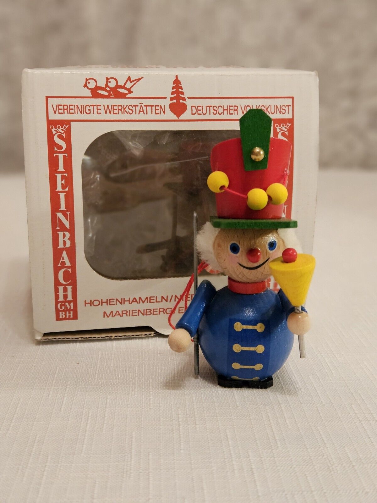 Vintage Steinbach Germany 3” Wooden German Soldier Christmas Ornament Boxed