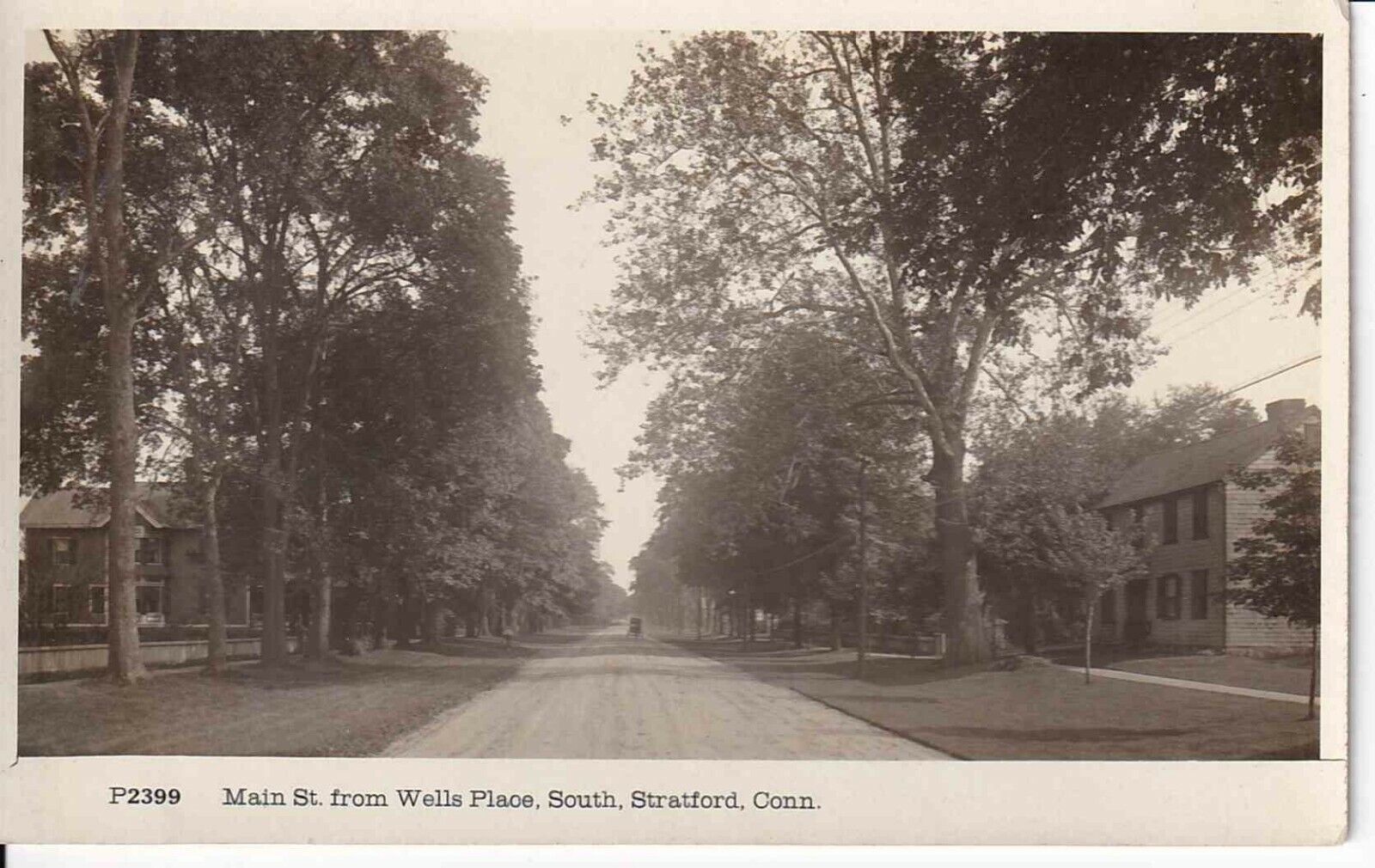 Stratford Connecticut Conn Main Street Wells Place Vintage Postcard CT