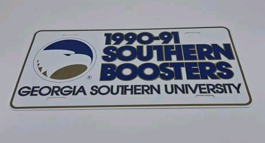 Vintage Georgia Southern 1990-91\' Southern Boosters License Plate-GSU Eagles