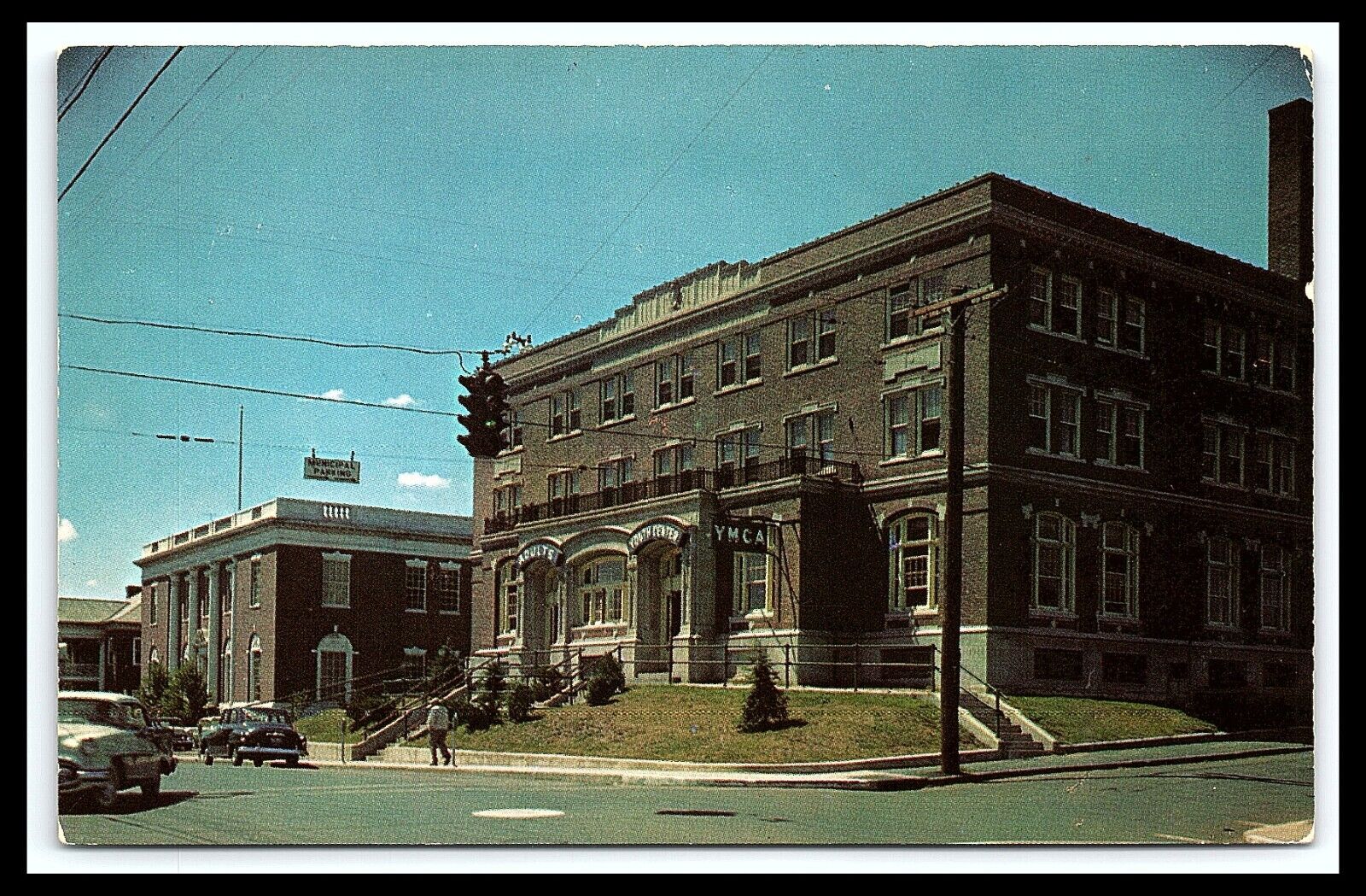 Torrington CT Postcard YMCA Building Street View Vintage Autos Unposted  pc238