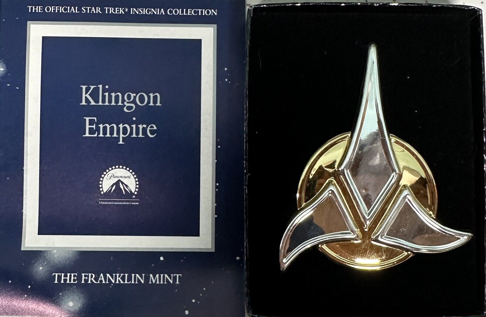 1992 Sterling Silver Franklin Mint Star Trek Klingon Empire Insignia .925
