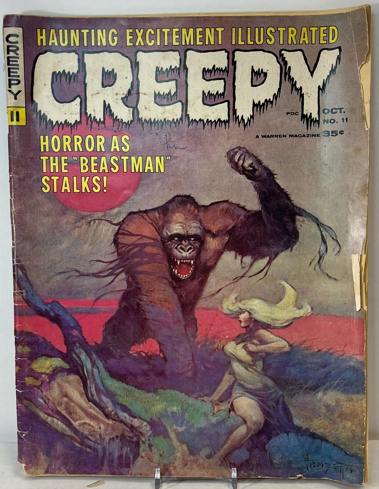 CREEPY #11 Horror As Beastman Stalks - 1966 Worn Down