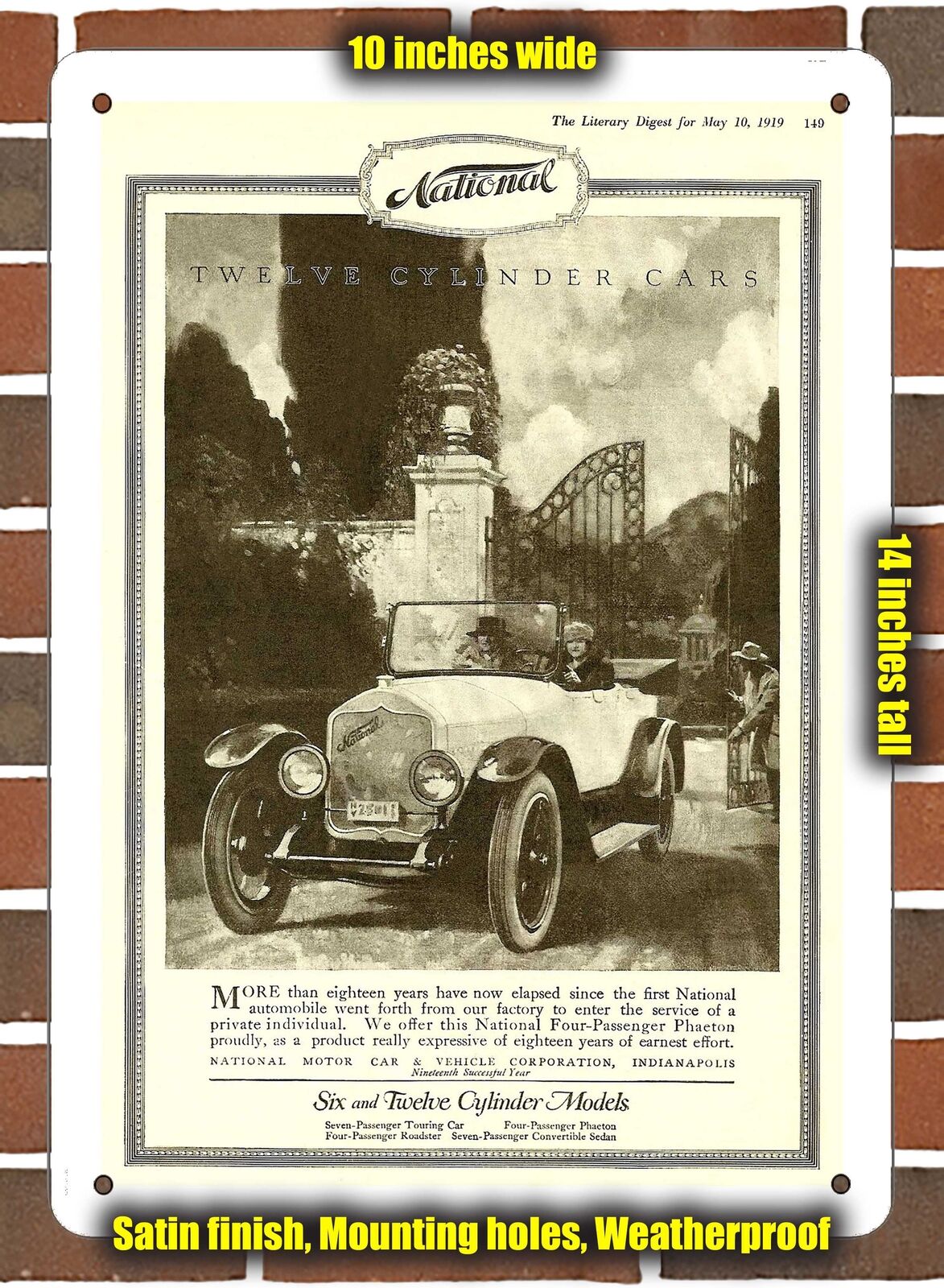 METAL SIGN - 1919 National Vintage Ad 07