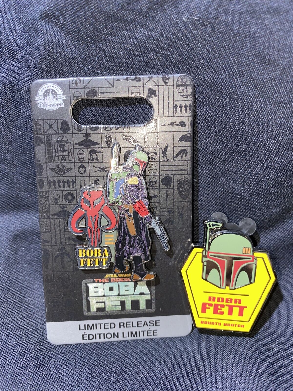 Disney Limited Edition Pins Star Wars The Book of Boba Fett set of Two Pins