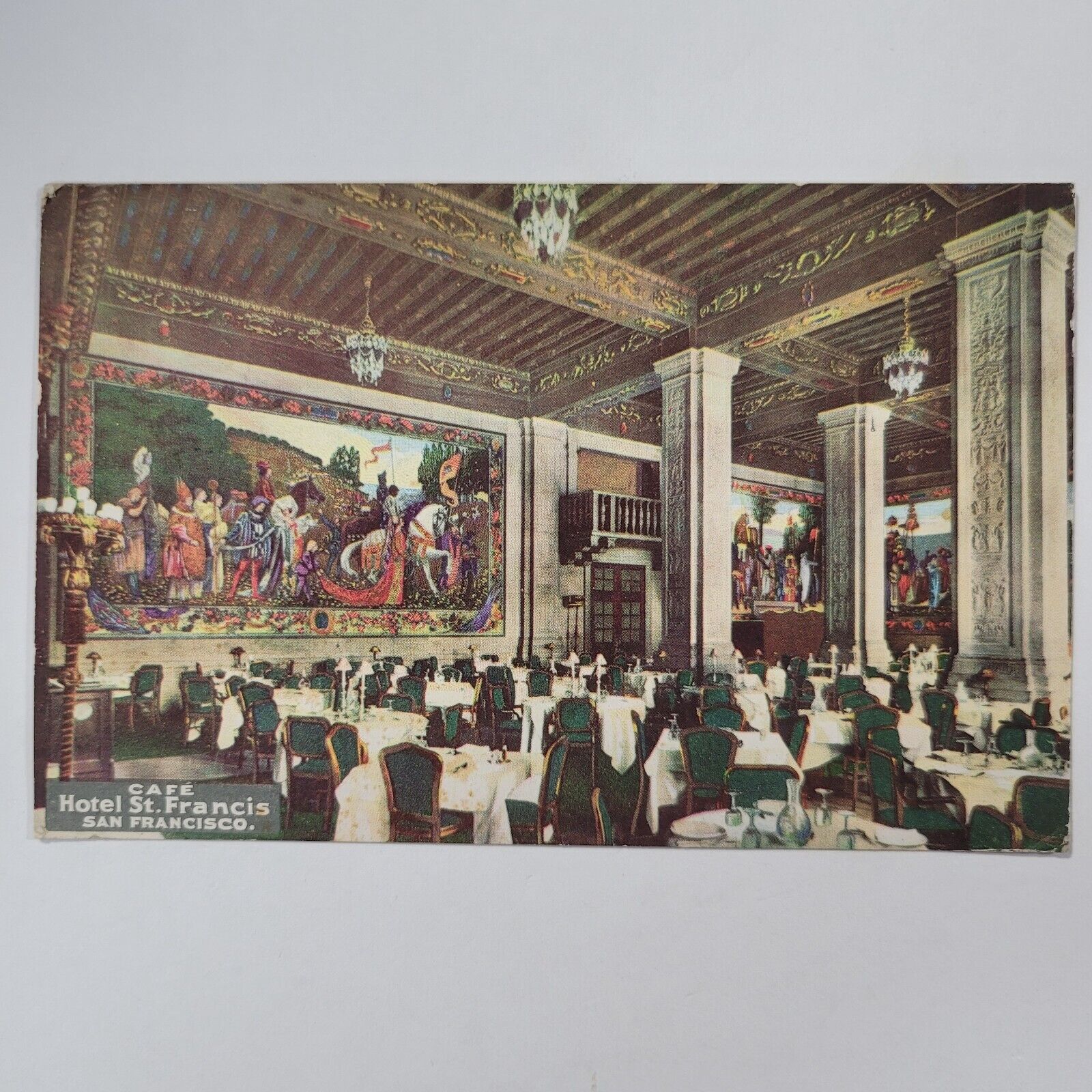 Cafe Hotel St Francis Restaurant San Francisco California Vintage Postcard c1914