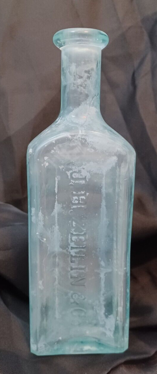 Antique Simmons Liver Regulator J.H.Zeilin Macon, GA Glass Bottle Collectible