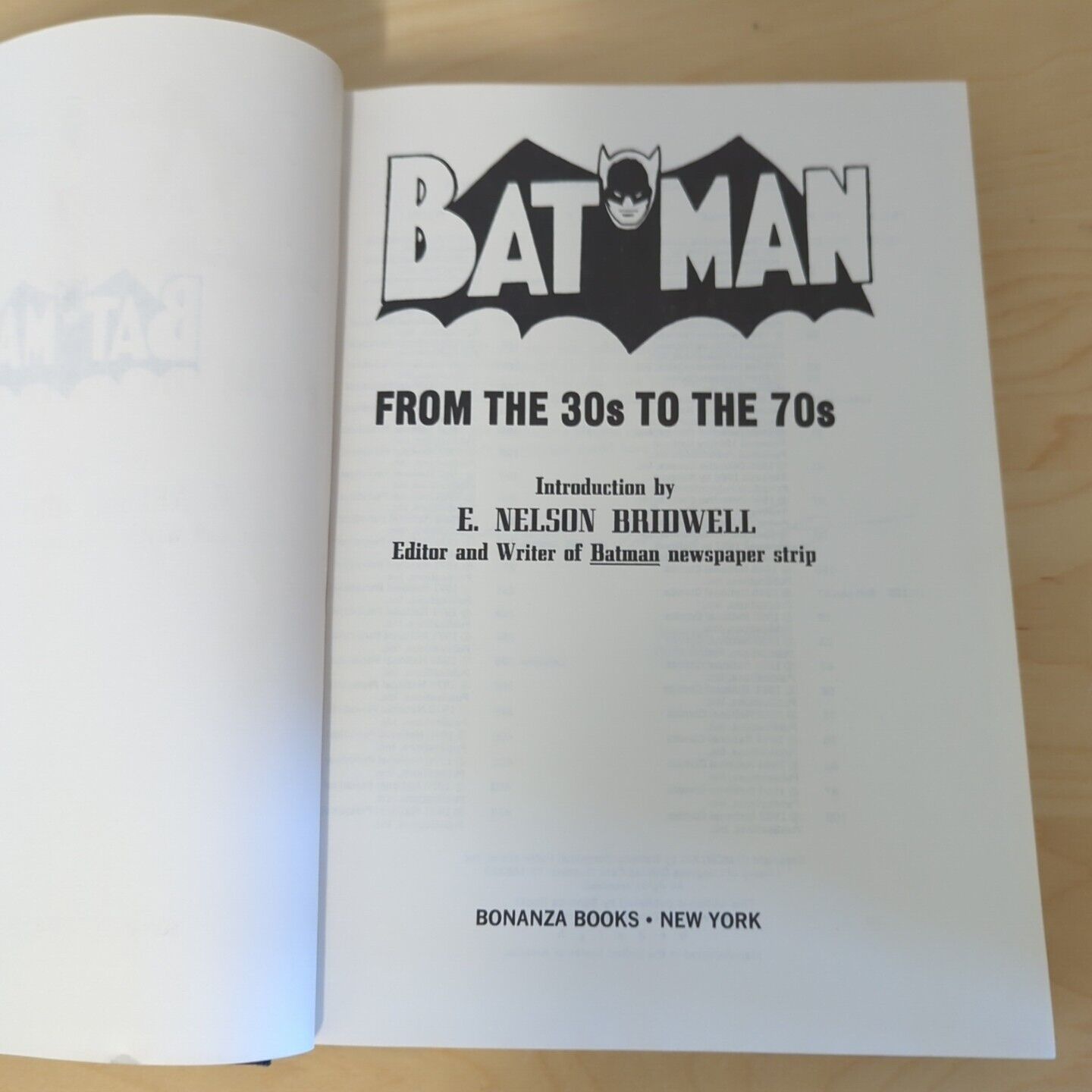 BATMAN: From The 30s TO THE 70s Hardcover Book 1971 DC NO DUSTJACKET