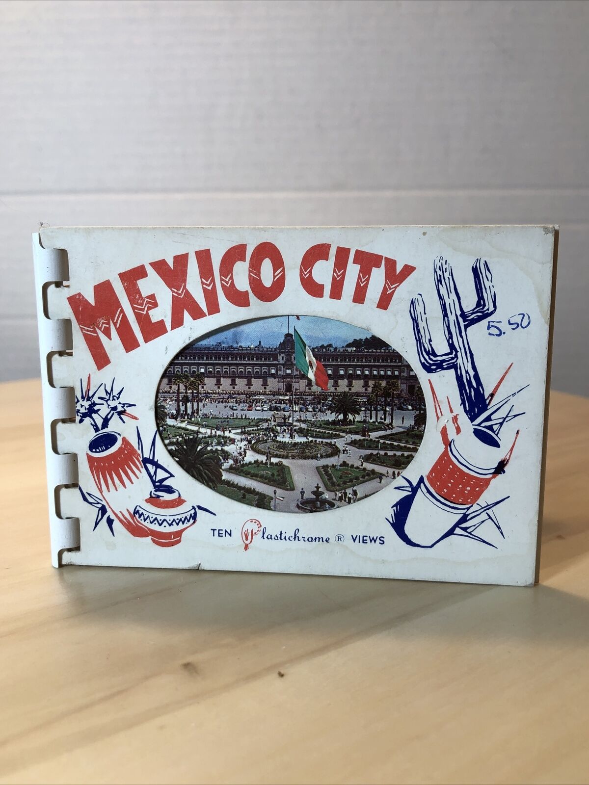 Mexico City Ten Plastichrome Views Mini Picture Souvenir Book 1950’s