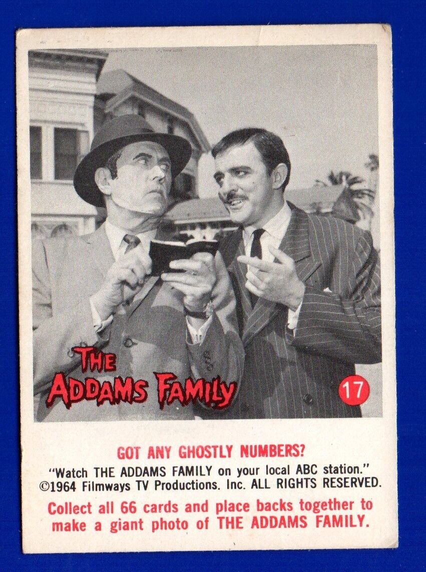 GOT ANY GHOSTLY NUMBERS 1964 DONRUSS THE ADDAMS FAMILY #17 VG