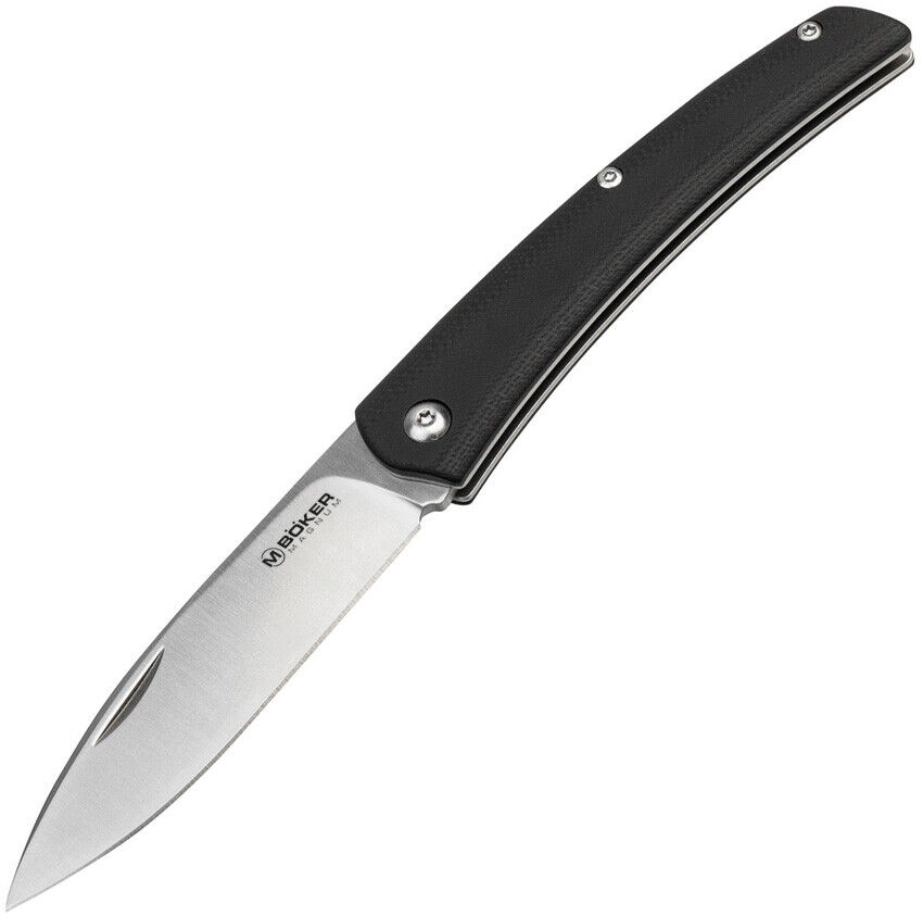 Boker Magnum Long Lead EDC Black G10 Folding 7Cr17MoV Pocket Knife 01SC080