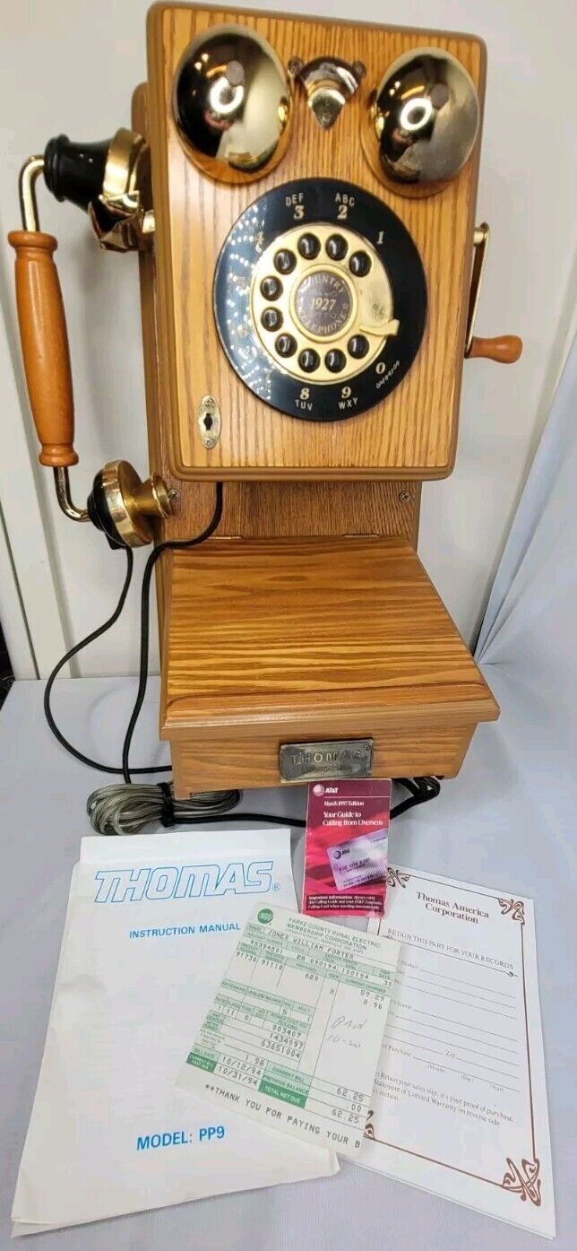 Vintage Thomas Collector\'s Edition 1927 Replica Country Telephone PP-9 (1993)