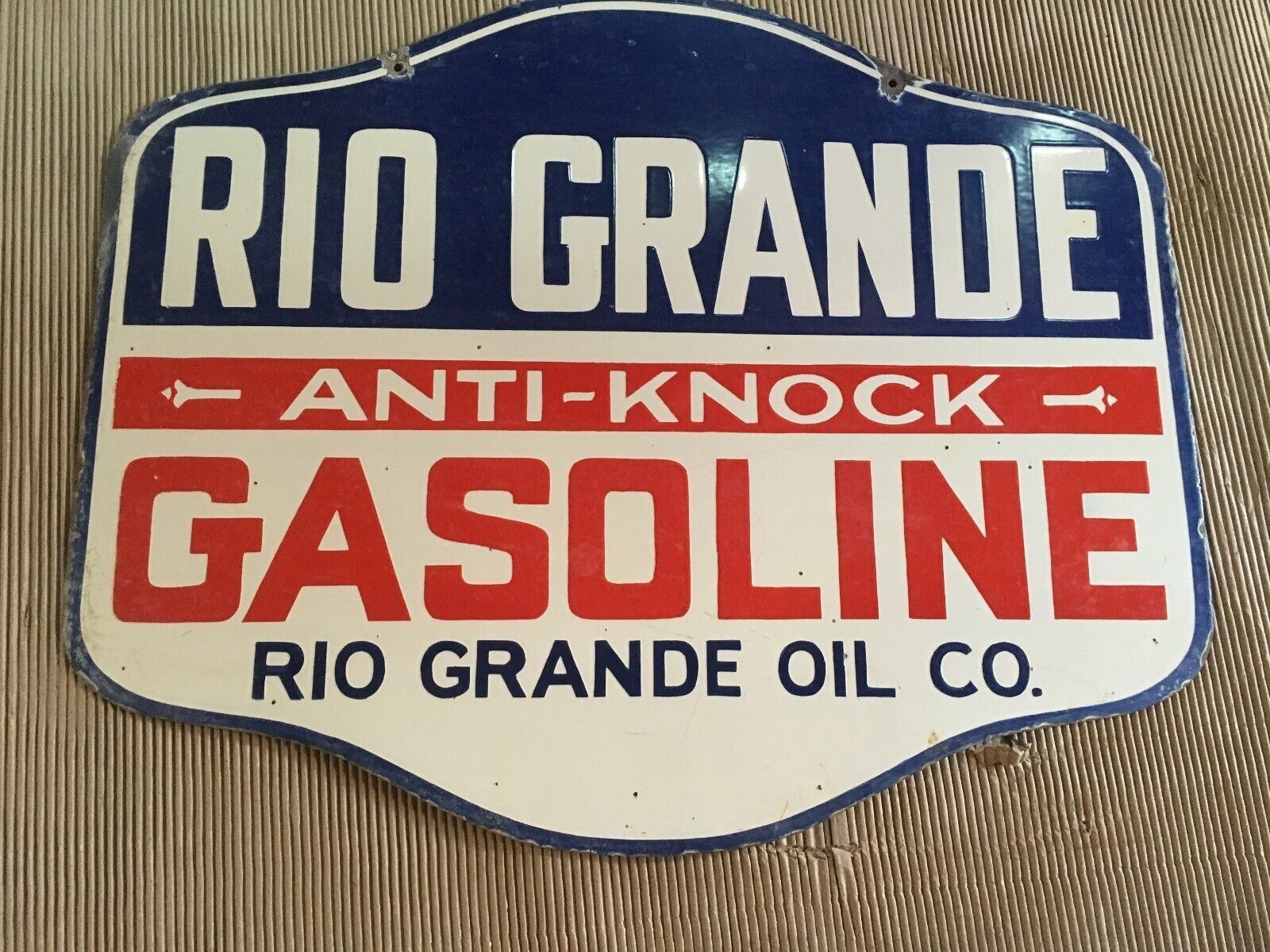 PORCELAIN RIO GRANDE ENAMEL SIGN 24X24 INCHES DOUBLE SIDED